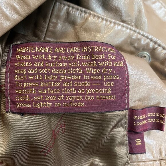 Vintage Etienne Aigner Genuine Leather Brown Blazer Jacket Accent Womens Size 10 - Picture 5 of 7